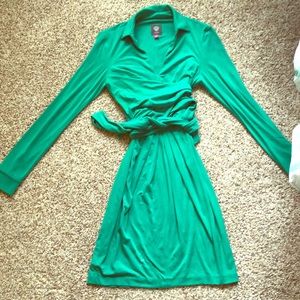 Seafoam green Vince Camuto wrap dress